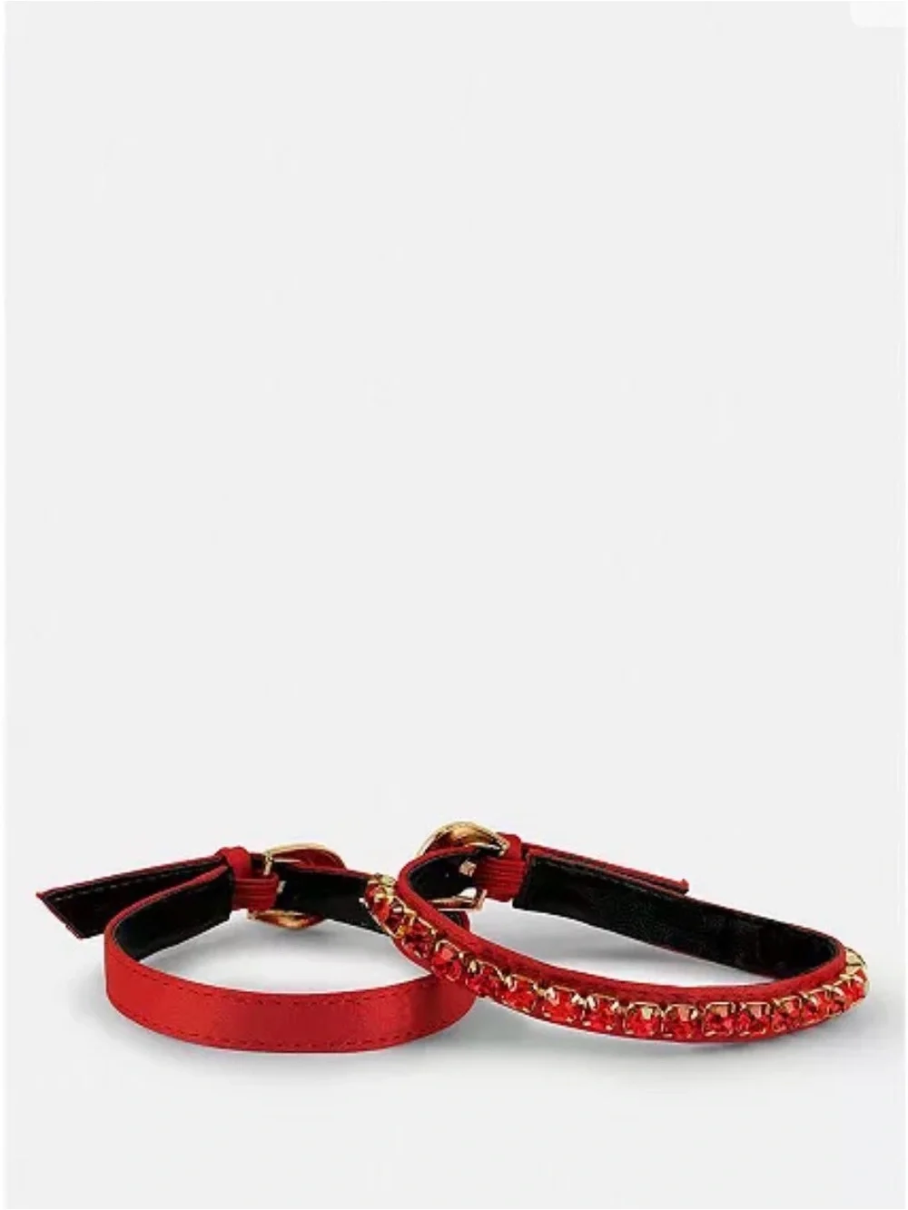 Chunky Red Platform Ankle-Strap Heels for Women